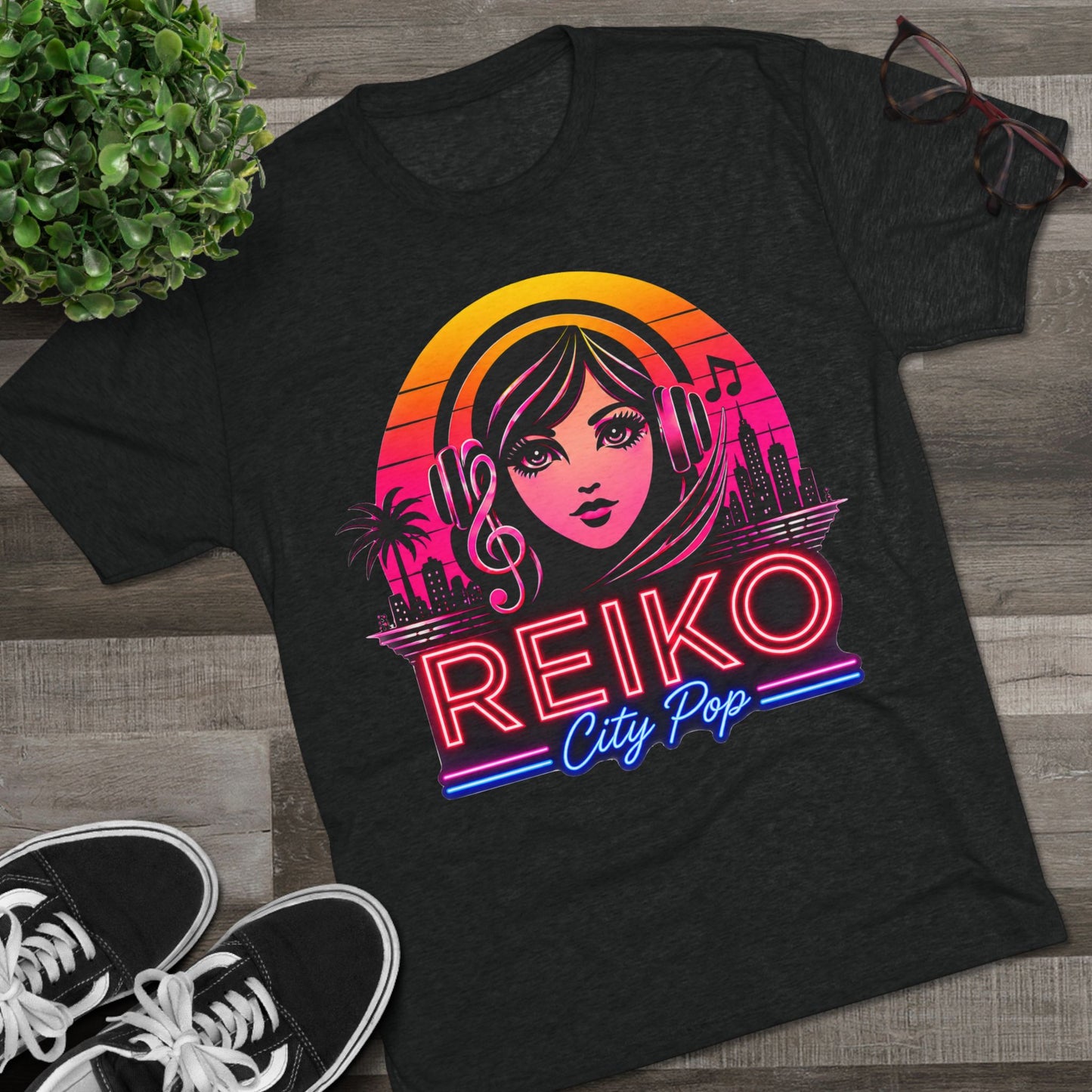 Official Reiko Citi Pop Sunset Logo Tee - Premium Tri-Blend Assorted Colors