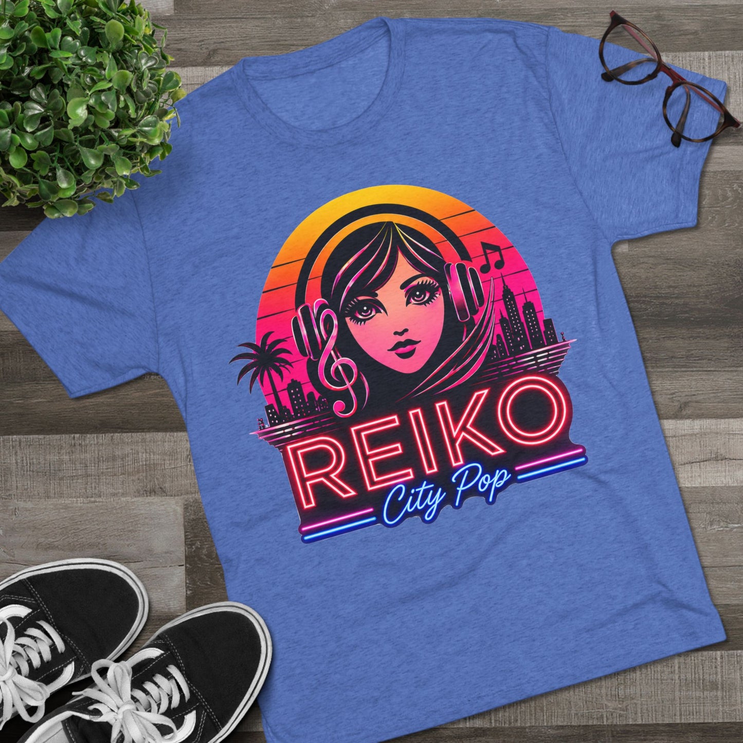 Official Reiko Citi Pop Sunset Logo Tee - Premium Tri-Blend Assorted Colors
