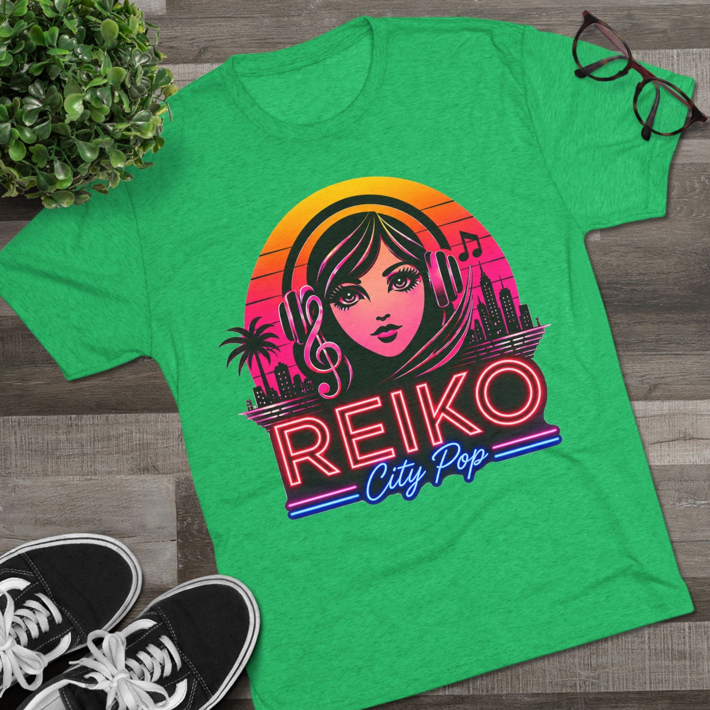 Official Reiko Citi Pop Sunset Logo Tee - Premium Tri-Blend Assorted Colors
