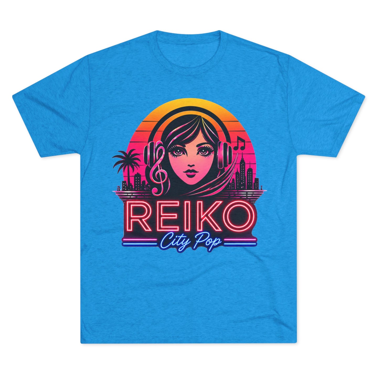 Official Reiko Citi Pop Sunset Logo Tee - Premium Tri-Blend Assorted Colors