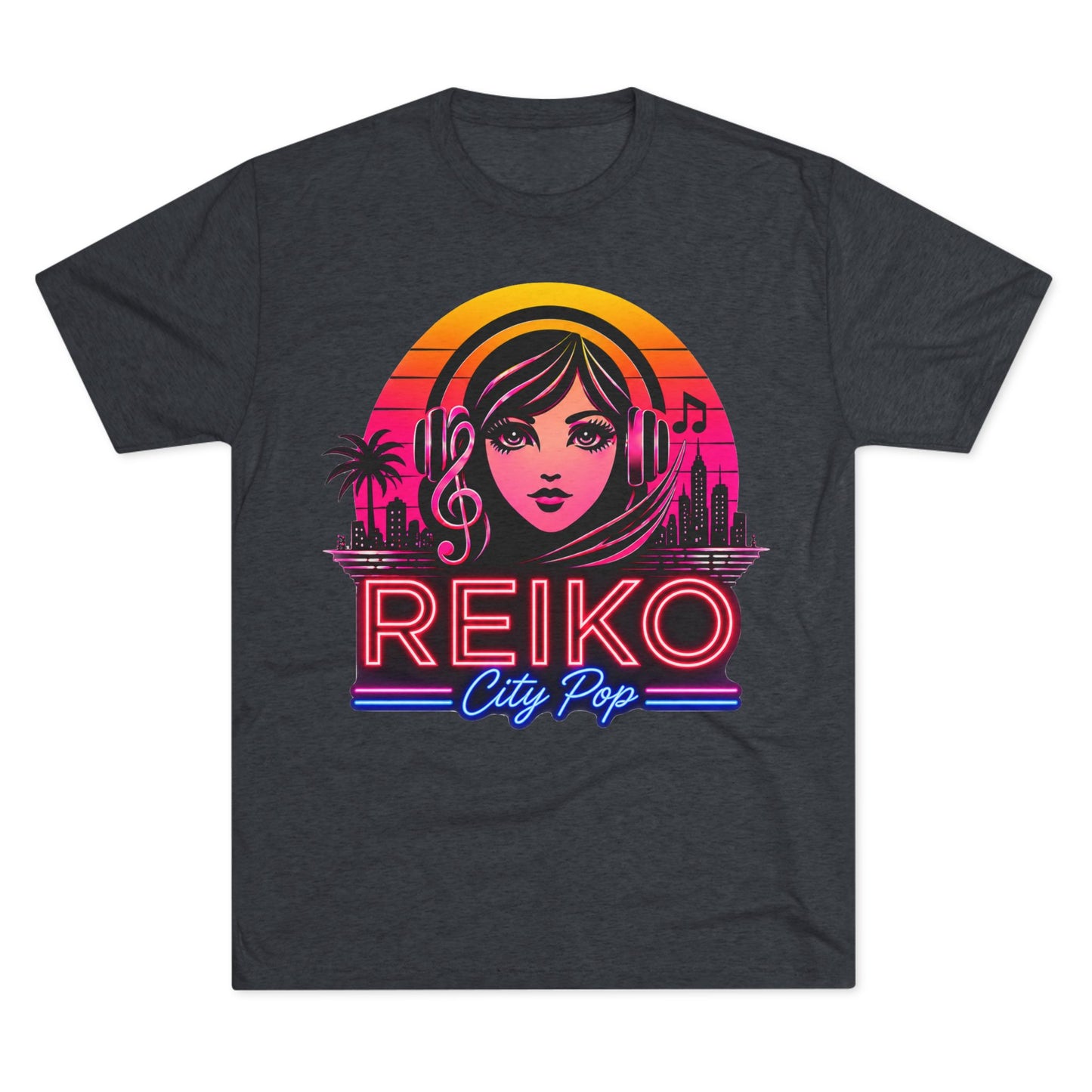 Official Reiko Citi Pop Sunset Logo Tee - Premium Tri-Blend Assorted Colors
