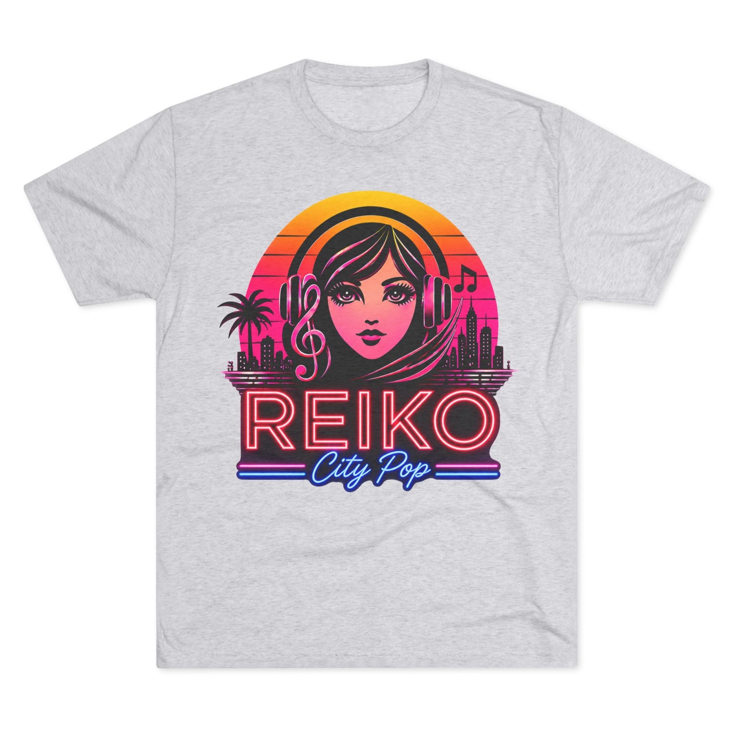 Official Reiko Citi Pop Sunset Logo Tee - Premium Tri-Blend Assorted Colors