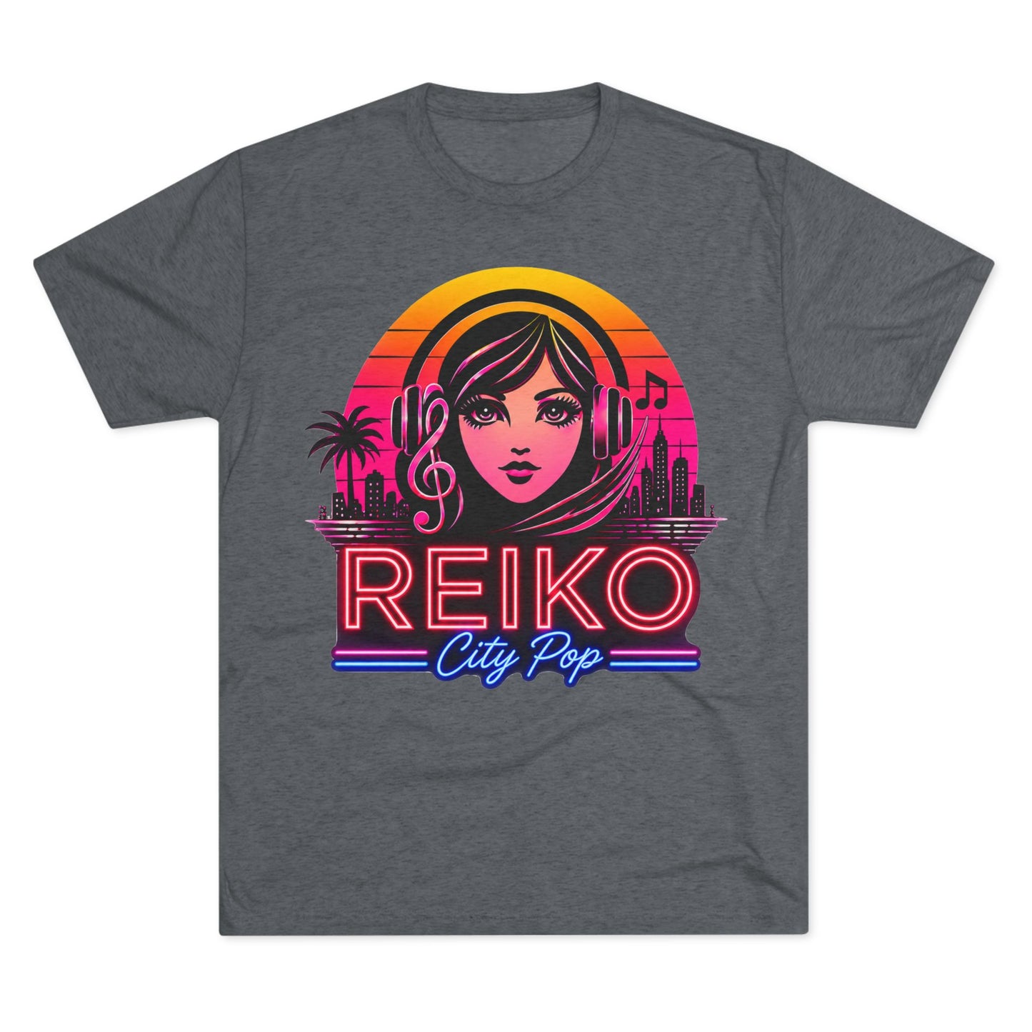 Official Reiko Citi Pop Sunset Logo Tee - Premium Tri-Blend Assorted Colors