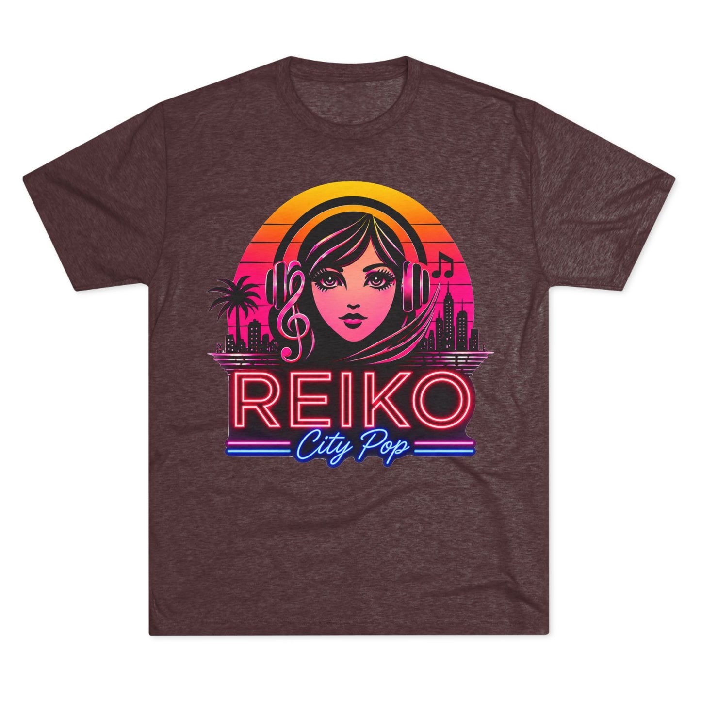 Official Reiko Citi Pop Sunset Logo Tee - Premium Tri-Blend Assorted Colors