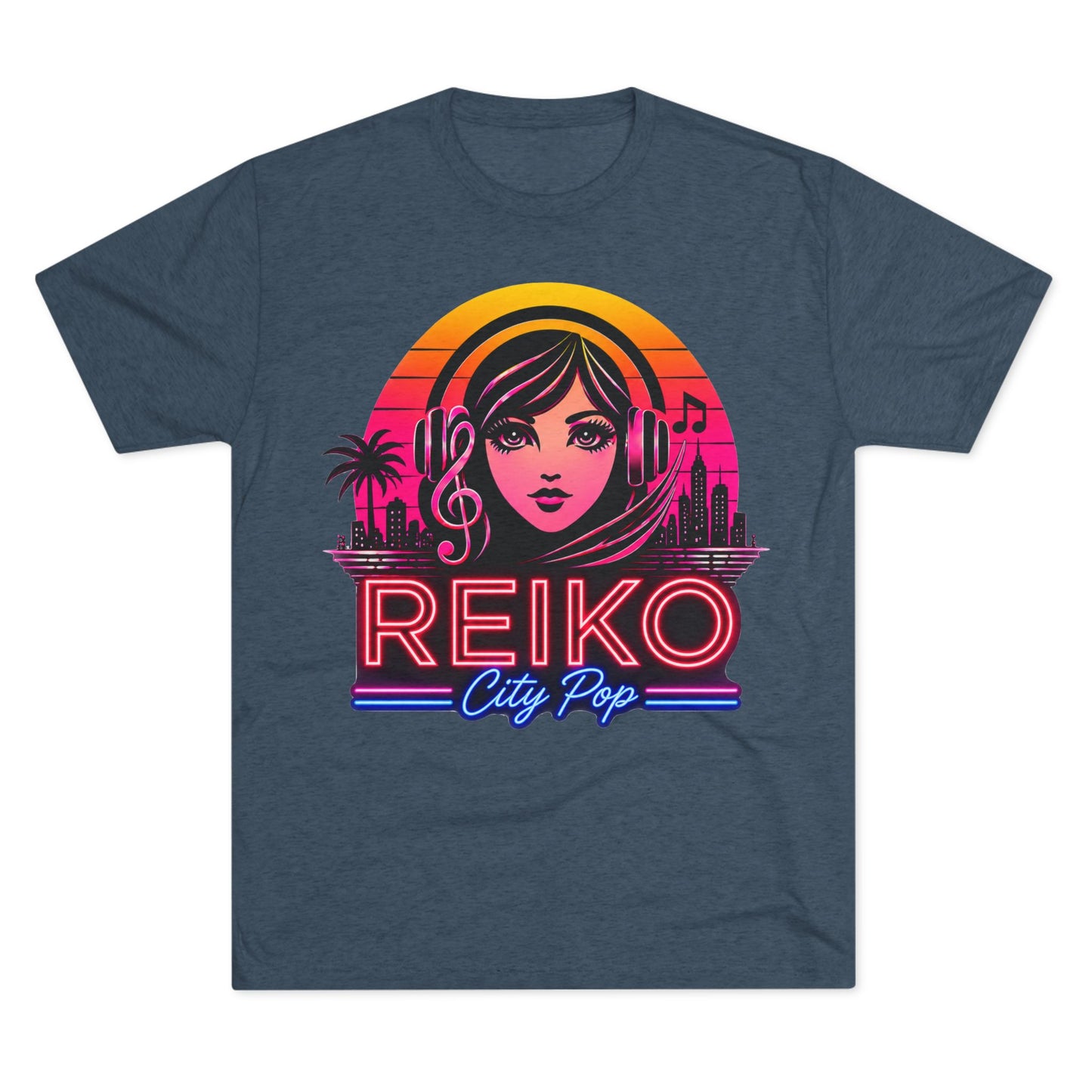 Official Reiko Citi Pop Sunset Logo Tee - Premium Tri-Blend Assorted Colors