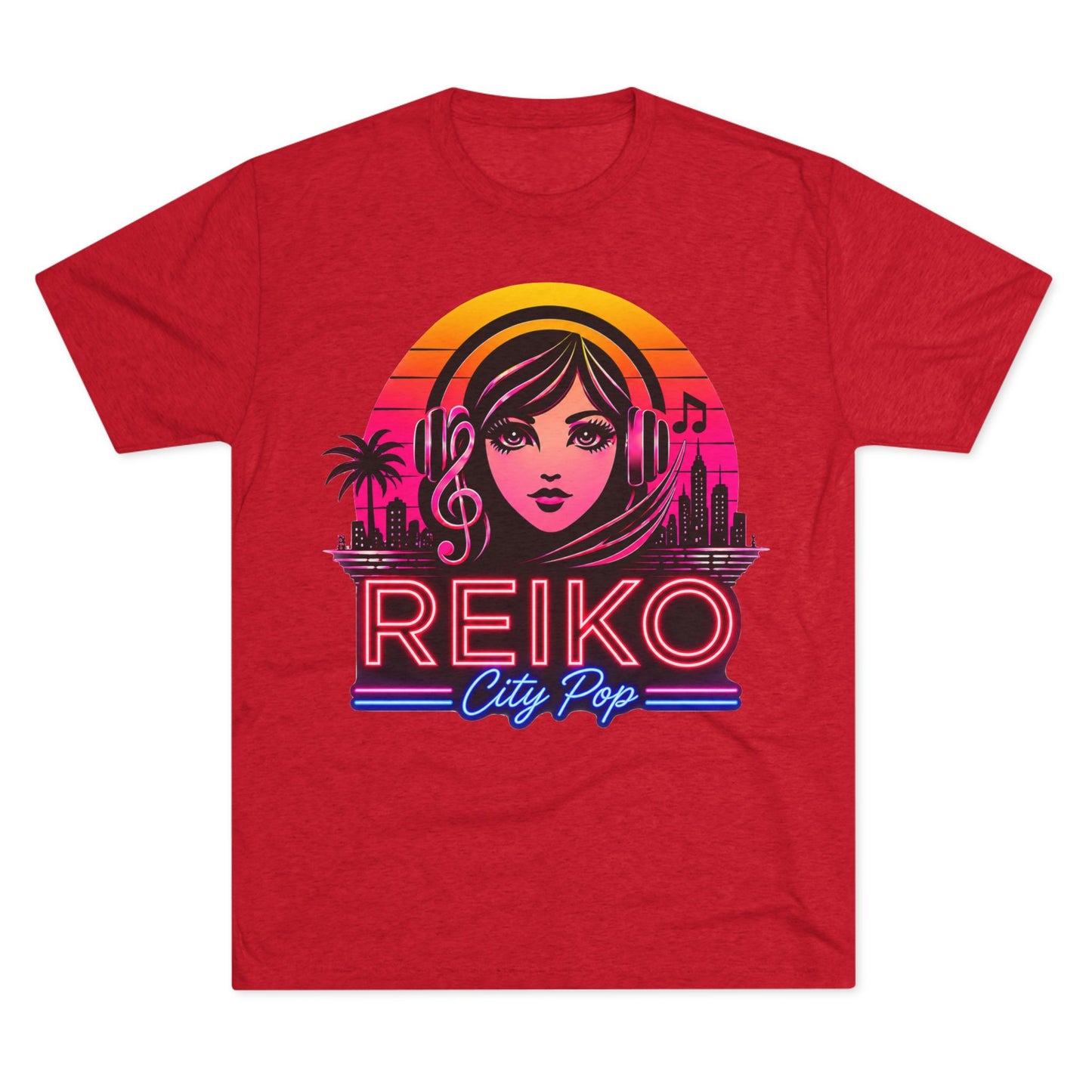 Official Reiko Citi Pop Sunset Logo Tee - Premium Tri-Blend Assorted Colors