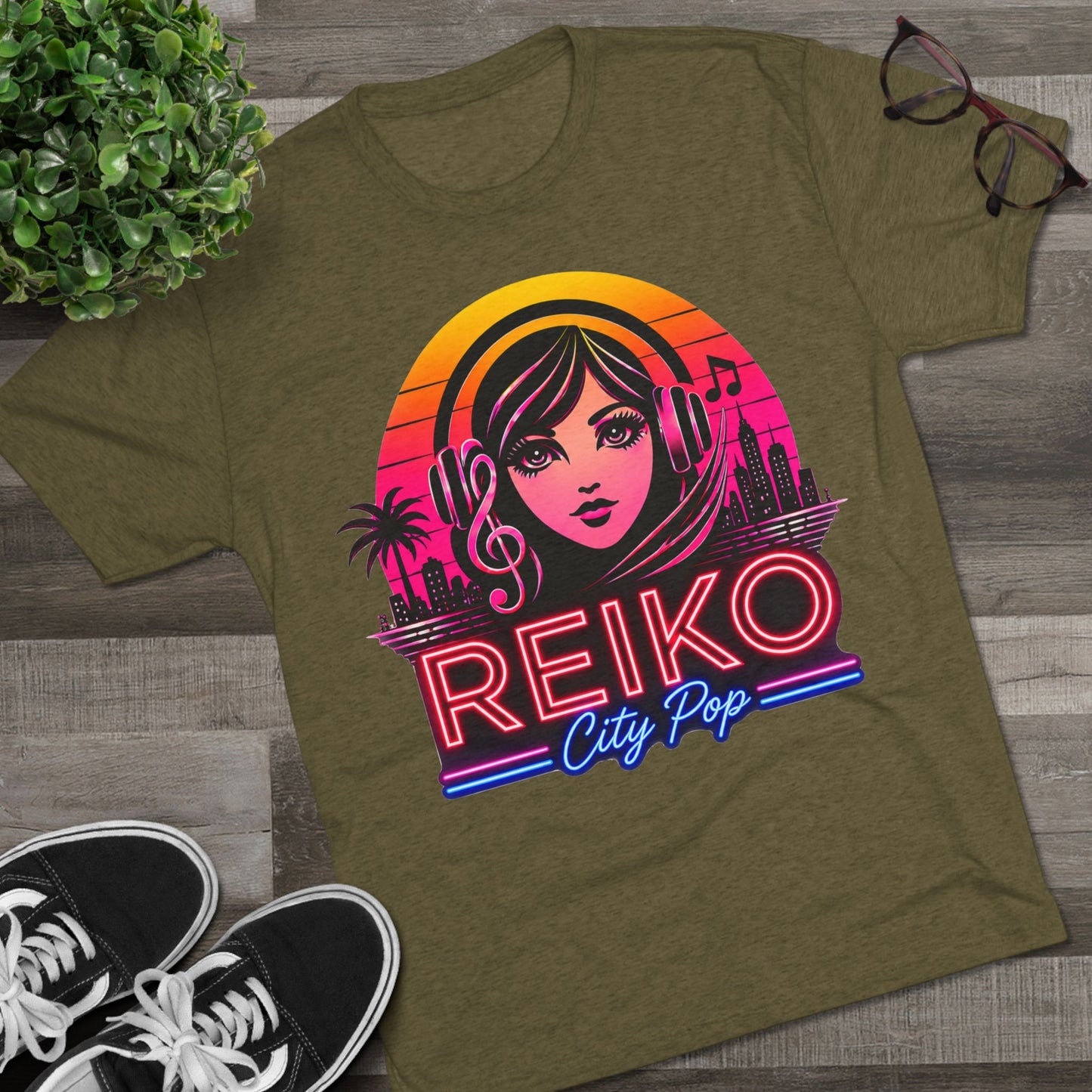 Official Reiko Citi Pop Sunset Logo Tee - Premium Tri-Blend Assorted Colors