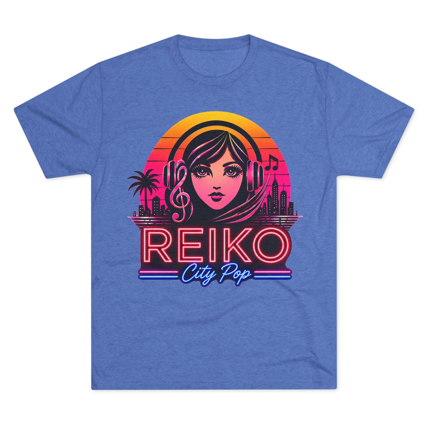 Official Reiko Citi Pop Sunset Logo Tee - Premium Tri-Blend Assorted Colors