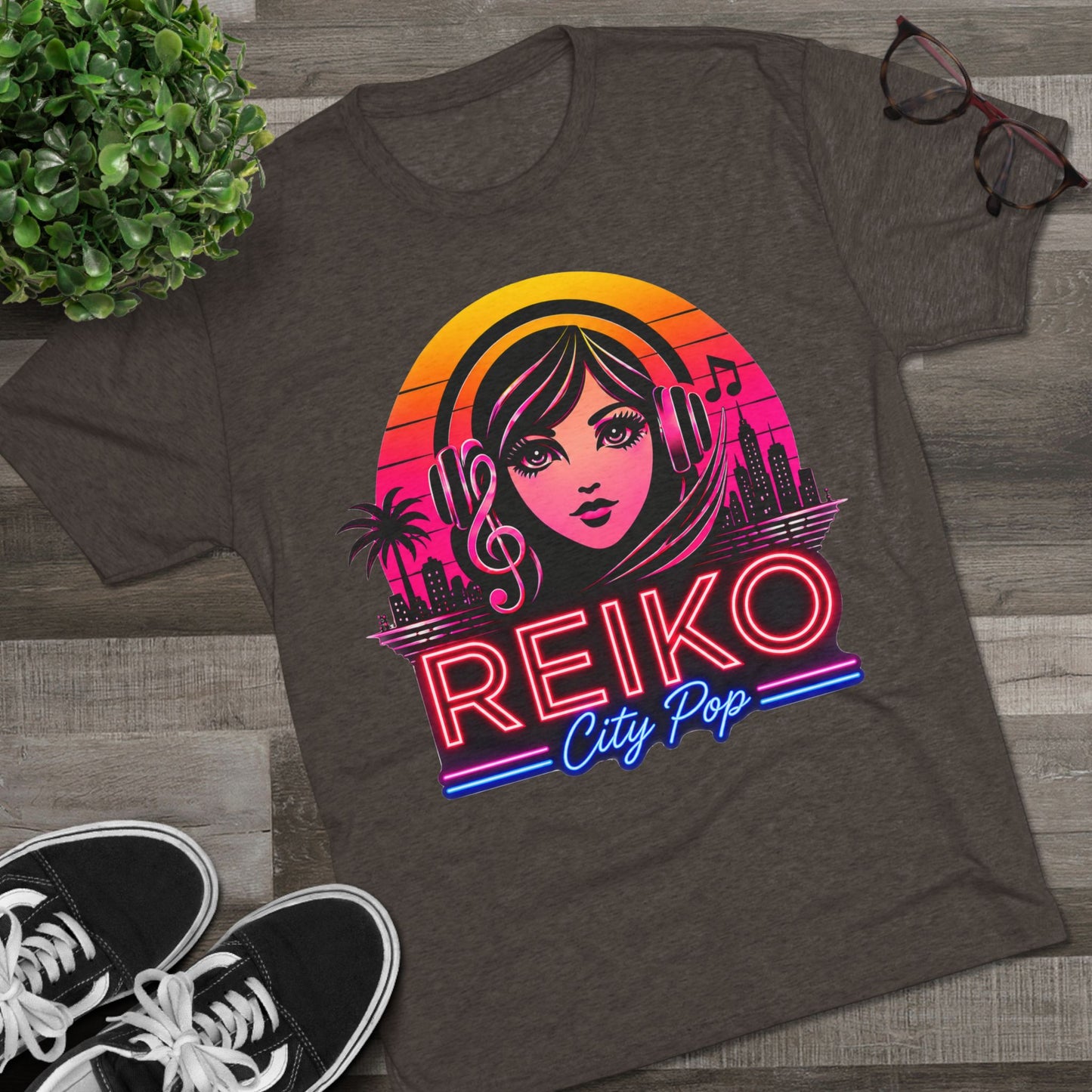 Official Reiko Citi Pop Sunset Logo Tee - Premium Tri-Blend Assorted Colors